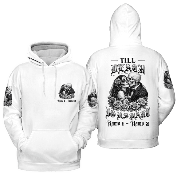 Lotusprinthandmade Personalized Till Death Do Us Part Hoodie 3D (S)