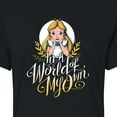 thumbnail image 3 of Alice In Wonderland - In A World Of My Own - Juniors Cropped Cotton Blend T-Shirt, 3 of 5