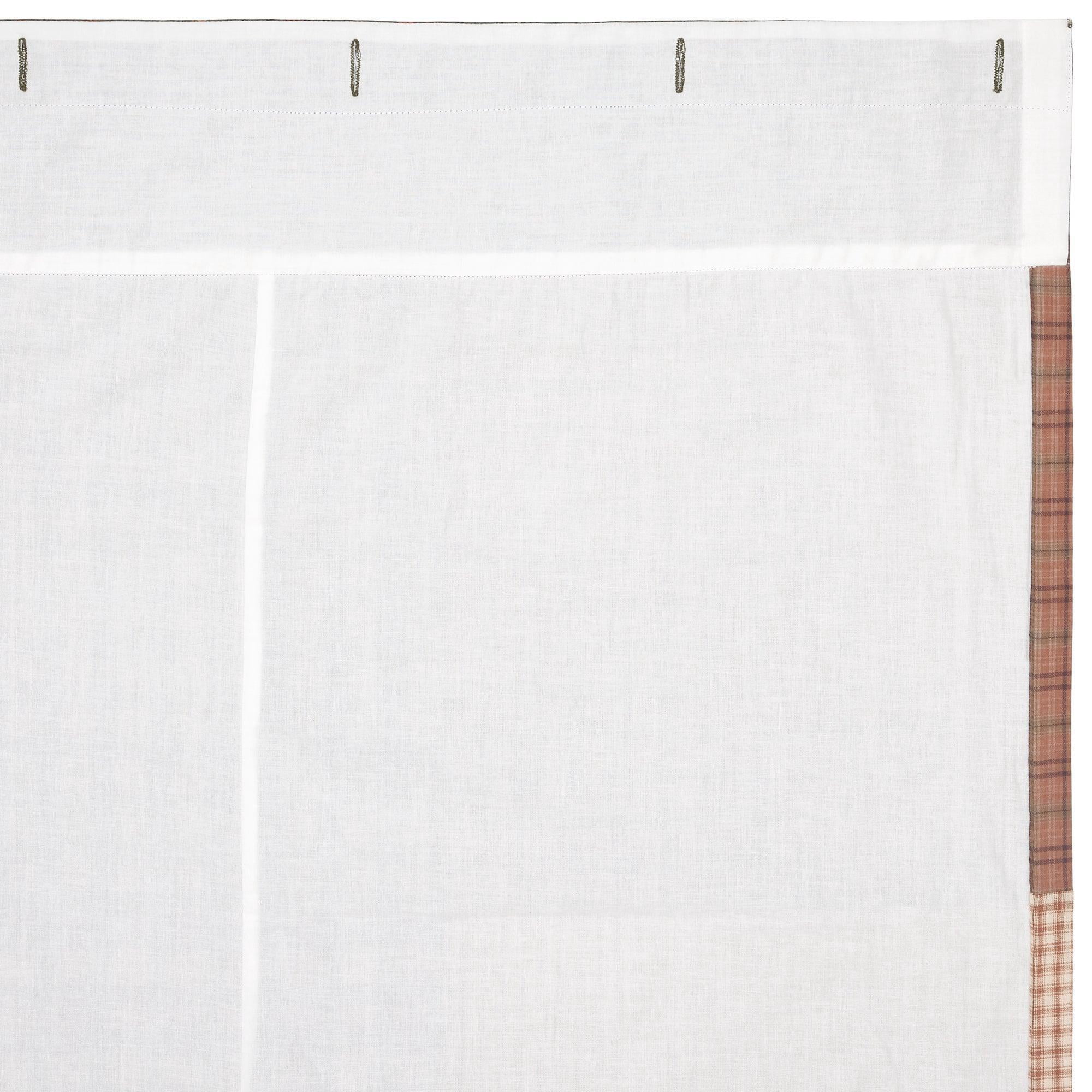 VHC Brands Crosswoods Patchwork Shower Curtain, Green, 72x72