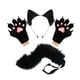 thumbnail image 2 of Conjunto de diadema con orejas de animal y guantes de cola para disfrazarse de una hermosa cola larga para fiestas temáticas. Negro, 2 of 8
