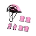 thumbnail image 4 of 7 unids/set casco de bicicleta para niños con rodilleras, coderas, muñequeras, equipo para patinaje en línea Rosa, 4 of 8