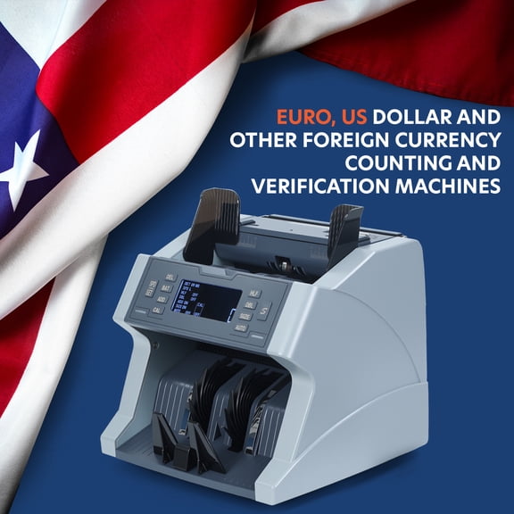 XD-500 Mixed Denomination Bill Counter – UV/MG/IR Counterfeit Detection, LCD Display (USD/Euro)
