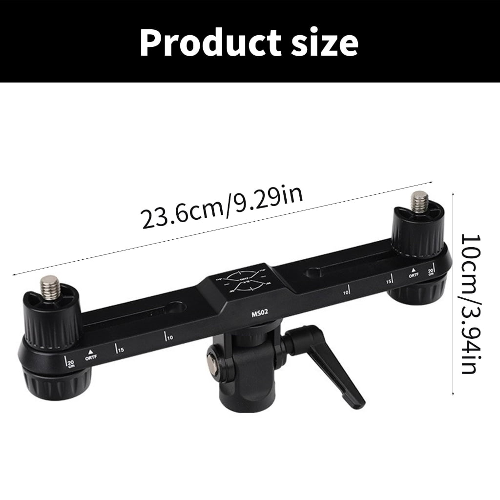Microphone Stand with Twin Microphones Flexible Positioning for Auditory Work