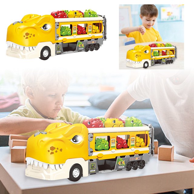 JAKANYQ Camion Pliant de Rangement pour Véhicules de Piste Transformable avec Mini Voitures pour Enfants Garçons Jouets