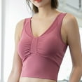 thumbnail image 2 of IROINNID Sports Bras for Women Seamless Bra Top Bra No rims Underwear Base Vest Style Sports Base Underwear,Pink, 2 of 4