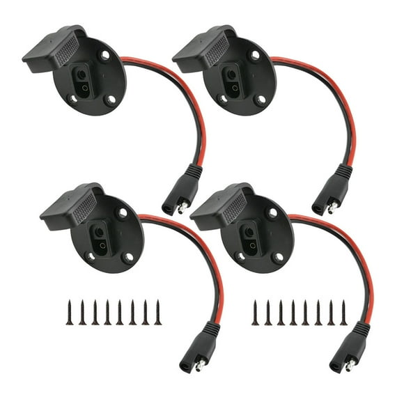 4 juegos de conector de puerto de pared lateral SAE, Conector de descarga de Panel Solar
