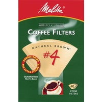 Melitta #4 Natural Brown Cone Coffee Filters, 40 Ct