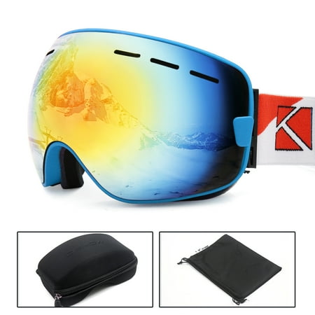 Ski Snowboard Goggles Anti-fog UV Protect Men Women Glasses Windproof Skiing Snowmobile