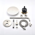 thumbnail image 5 of CoSoTower Brushed Nickel Wall Mounted Shower Trim Kit With 10" Roud Rain Shower Head And Handheld Shower Head Set, 5 of 6