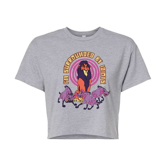 Disney - The Lion King - Surrounded By Idiots - Juniors Cropped Cotton Blend T-Shirt