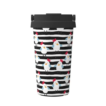 

Matuu Cute Chicken for Insulated Coffee Mug Reusable Travel Coffee Cup Spill Proof 16oz Stainless Steel Coffee Cups for Hot/Ice Coffee Tea