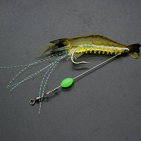 Goodhd 3x Prawn Shrimp Fishing Simulation Soft Lure Hook Bait Salt Sea Fishing Lures