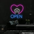 thumbnail image 4 of Glowneon Open Pet Paw Neon Sign, Open Pet Paw LED Sign, Custom Welcome OPEN Pet Shop Clinic Spa Led, 4 of 5
