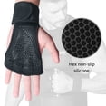 thumbnail image 5 of Gants Noirs Mitaines Unisexes Gants de Musculation Protection Complète de la Paume pour Musculation, 5 of 5
