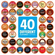 Two Rivers Flavored K-Cup Coffee Pods Variety Pack,Compatible 2.0 Keurig, 40 Ct