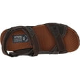 thumbnail image 5 of Nunn Bush Mens Rio Bravo Three Strap Outdoor Sport River Sandal with Hook and Loop Closure 7 Brown, 5 of 8