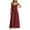 Wine, variant on Dresses for Women Resort Vacation Thin Spaghetti Strap V-Neck Textured Floor-Length Design,Sizes S-3XL