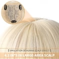 thumbnail image 4 of 14" Hair Topper with Bangs Clip in Top Extensions 200% Density Silk Base Top Hairpieces Straight Crown Wiglet for Thinning  Hair Women, 4 of 10