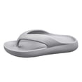 thumbnail image 4 of Rokment Womens Mens Pillow Flip Flops Lightweight Waterproof Cloud Slip on Thong Orthotic Slippers Comfortable Arch Support Walking Sandals for Indoor Outdoor Beach Summer Pool Grey Size 9, 4 of 5