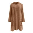 thumbnail image 4 of UAYOTSE Long Sleeve Tops for Women Casual Turtleneck Pullover Fall Loose Tunic Thin Sweaters Knit Tops for Lady(A207-Khaki,L), 4 of 4