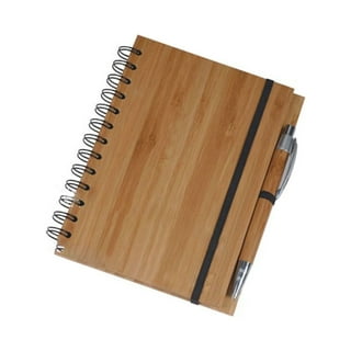 Bamboo Notebook with Pen & Sticky Note Set, 5x6