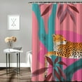 thumbnail image 2 of Fenyluxe Leopard Quick-Drying Bathroom Shower Curtain Set 100% Polyester Home Bathtubs Decoration with Hooks 60x72, 2 of 7