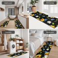 thumbnail image 5 of Black Sunflower White Daisy Pattern Kitchen Rugs Sets Of 3,Kitchen Runner Rugs Non Skid Washable,Decorative Kitchen Floor Mats for Kitchen,Sink,Laundry,17"x30"+ 17"x47" + 17"x59", 5 of 6