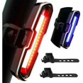 thumbnail image 1 of Luz trasera para bicicleta de 110 lúmenes, luz LED recargable por USB con 5 modos fijos/intermitentes., 1 of 5