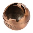 thumbnail image 2 of Portable Travel Car Ashtray Round Ball Stamped Pattern Gift Home Decoration (#02), 2 of 4