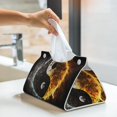 thumbnail image 5 of Kdxio Yin Yang Print Tissue Box Cover,Modern PU Leather Rectangular Tissue Box Holder for Bathroom Living Room Bedroom Office Desk Car Home, 5 of 6