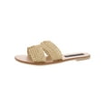 thumbnail image 1 of Steven New York Womens Greece Leather Woven Slide Sandals Tan 6.5 Medium (B,M), 1 of 2