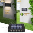 thumbnail image 3 of Lámpara Solar de pared para exteriores, luces solares impermeables con lente convexa hacia arriba y hacia abajo, iluminación para jardín, calle, paisaje, balcón, exterior, Dec, 3 of 4