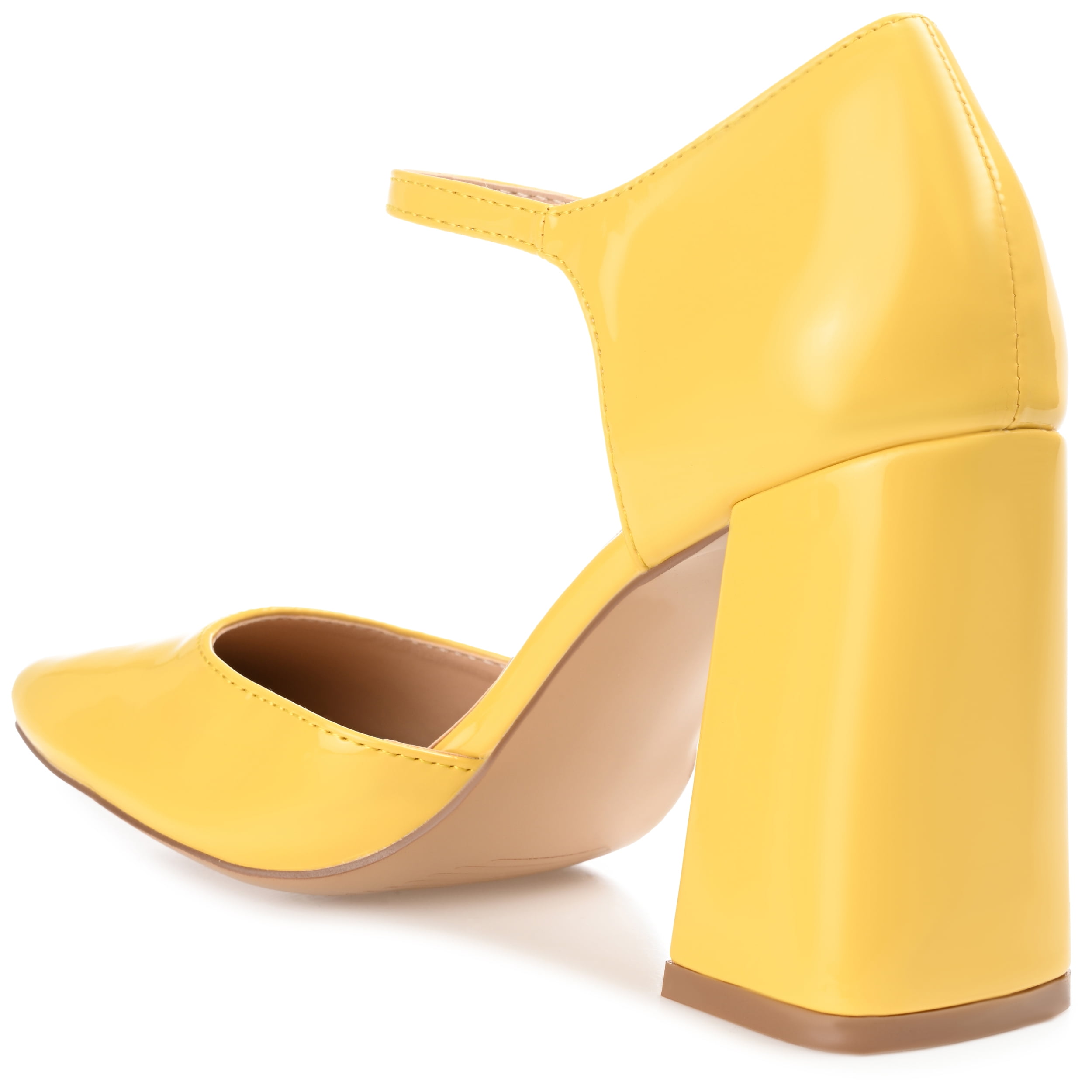 Journee Womens Hesster Mary Jane Mid Block Heel Square Toe Pumps, Widths Available