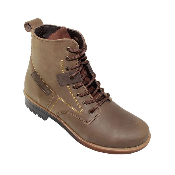 BOTAS CASUALES LEON HOMBRE CAFÉ PIEL RUSTICO 820 LEON 820p
