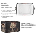 thumbnail image 2 of Yayeee 2 Pack Canvas Storage Basket with Handles for Shelves Fabric Bins Closet Organizer, Skeleton with Flowers Pattern, 2 of 8