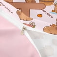 thumbnail image 4 of Erosebridal Girls Personalized Initial T Cute Capybara Twin Bedding For Kids,Cartoon Fruit Orange Watermelon Flowers Duvet Cover Set,2pcs,No Comforter,Pink Reversible, 4 of 6