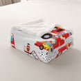 thumbnail image 4 of Fire Truck Fleece Blanket Red Fire Engine Vehicle Fuzzy Blanket for Sofa Couch Bed, Ambulance Police Car Pattern Throw Blanket , Twin Size, 4 of 5