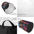 thumbnail image 2 of Fotbe Colorful Wolf Head Cesto de Ropa con Asas, Cesto Impermeable de Gran Capacidad, Bolsa de Lavado para Dormitorio, Cesto de Ropa con Ruedas y Asas-Small, 2 of 6