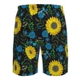 thumbnail image 6 of Naloa Sunflowers And Blue Flower Men's Beach Shorts, Surfing shorts, Swim trunks, Quick Dry Swim Trunks for Surfing Beach Fun - Large, 6 of 9