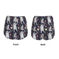 thumbnail image 3 of Yiaed Sloths Dancing Print Women's Running Shorts with Liner 3 Zipper Pockets Elastic Workout Athletic Gym Yoga Shorts-X-Large, 3 of 7