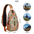 thumbnail image 3 of Fusion Mandala Sling Backpack with Artistic Boho Pattern, Lightweight Durable Crossbody Daypack, Adjustable Strap, Multiple Compartments for Travel and Outdoor Use, 3 of 6