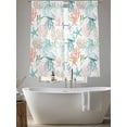 thumbnail image 5 of Teal Red Jellyfish Coastal Sheer Curtains 72 Inch Length 2 Panels for Living Room, Summer Beach Coral Starfish Nautical Voile Kitchen Curtain Set, Luxury Privacy Drapes Window Treatment for Bedroom, 5 of 7