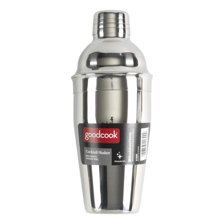 GoodCook Cocktail Shaker, 16oz Stainless Steel, 1oz Jigger Cap GoodCook Cocktail Shaker, 16oz Stainless Steel, 1oz Jigger Cap