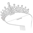 thumbnail image 5 of Pink Tiaras and Crowns for Women Girls Crystal Princess Crown with Combs Elegant Queen Tiara Hair Accessories for Birthday Wedding Prom Pageant Halloween Christmas Cosplay, 5 of 7
