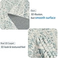 thumbnail image 2 of 8x10 Area Rugs for Living Room, Stain Resistant Neutral Washable Rugs for Dining Room, Floral Vintage Non-Slip Thin Large Size Area Rug Light Blue, 2 of 18