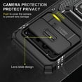thumbnail image 5 of KOMI Case for Google Pixel 9/ 9Pro/ 9ProXL, Ring Holder Case with Magnetic, Lens Sliding Push Window Phone Case Slim Shock Protection (Gray, 9), 5 of 5
