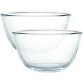 thumbnail image 1 of POINTERTECK 2Pcs Glass Mixing Bowl Clear Serving Bowls Kitchen Baking Cooking Food Storage Bowls, 1 of 1