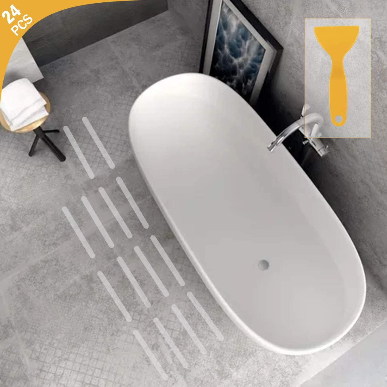 Non Slip bath tub/shower enclosure treads sticker Mat Floor Grip anti slip/skid 