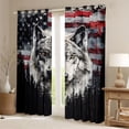 thumbnail image 2 of Castle Fairy Kids Teens Adults Wildlife Wolf Blackout Curtains Set of 2 (52x84 Each),Vintage USA Flag Window Curtains,Jungle Animal Curtains and Drapes,Microfiber Bedroom Decor, 2 of 6