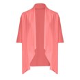thumbnail image 5 of Spring Tops for Women Womens Tops under $5 Summer Cotton Linen Short Sleeved Cardigan with Pocket Plus Size Shirts Blouses for Women $5 Workout Tunic Tops New Casual 2025 Pink S, 5 of 6